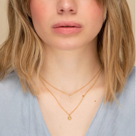 Mejuri Gold Necklace with White Pendant - Picture 3 of 7